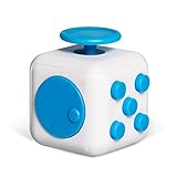 6 Sides Relieve Stress Fidget Cube For Fidgeter! Fidget Dice Anti-anxiety Toy for Children and Adults (bluewh)