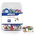 MROCO Thumb Tacks Colored Drawing Pins Color Plastic Round Head Pinks Office Thumbtack, Push Pin for Home, School, Sharp Steel Points 3/8 Inch,5 Color (Red,Blue,White,Green,Yellow) Box of 300