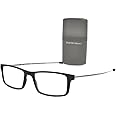 Foster Grant Gino Reading Glasses, Black (Classic Folding, Foldable, Bridge, Rectangle)