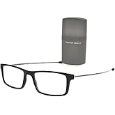 Foster Grant Gino Reading Glasses, Black (Classic Folding, Foldable, Bridge, Rectangle)