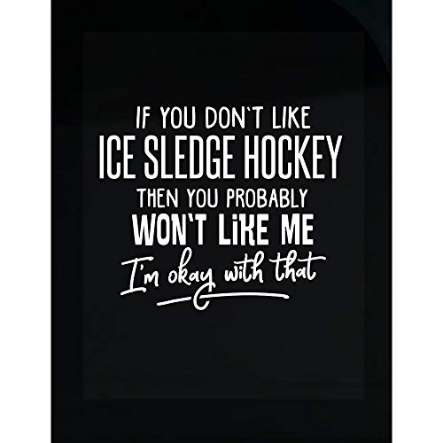 My Family Tee If You Don't Like ICE Sledge Hockey, Then You Probably Won't Like Me, I'm Okay with That! - Transparent Sticker