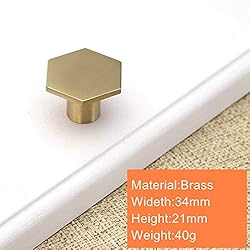 Solid Brass Hexagon Kitchen Cabinet Knobs and Pulls