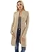 PattyBoutik Women Open Front Pocket Marled Knit Cardigan (Beige and Ivory Small)