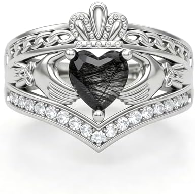 Amazon.com: Biddy Murphy, Irish Claddagh Ring for Women Green Gem
