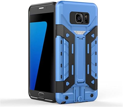 Note 5 Case,TONERONE Advanced Armor 3 in 1 Heavy Duty Full-body Protective Cover Case with Kickstand Function Card Solt For Samsung Galaxy Note 5 Blue