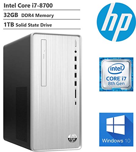 KKE Upgrades 2020 Pavilion Desktop PC, Intel Hexa-Core i7-8700 Processor up to 4.60Ghz, 32GB DDR4 RAM, 1TB SSD, DVDRW, HDMI, Wireless-AC, Bluetooth, Multi-Card Reader, Windows 10 - Thumbnail 4
