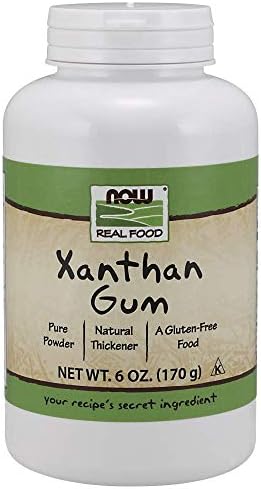 NOW real Food Xanthan Gum Pure Powder, Kosher and Gluten-Free Natural Thickener, 6-Ounce- 5- Pack