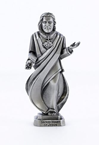 3.5" Sacred Heart of Jesus Bethany Collection Pewter Statue