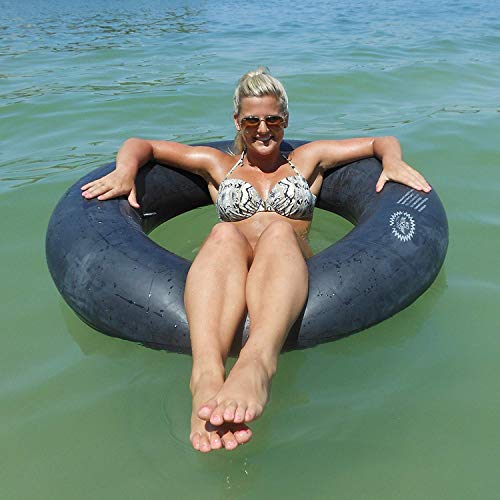 Water Sports Original ItzaTube Inflatable Black Inner Tube Small 28" Diameter