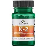 Swanson Natural Vitamin K-2 (Menaquinone-7 from Natto) 100 mcg 30 Sgels
