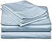 THREAD SPREAD 100% Egyptian Cotton King Size Sheet Set - High Thread Count King Size Sheets Set Egyptian Cotton, 4 PC Light Blue 16
