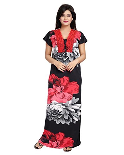 diljeet women's satin nightwear(dill-11-rdbk_multi-coloured_free size)