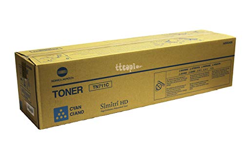 Genuien Konica Minolta A3VU430 TN711C Cyan Toner for C754 C654 C654e