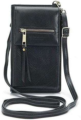 LIDASEN small bag Women Wallet Cross-body Bag Leather Purse Coin Cell Phone Mini Pouch Card Holder Shoulder Wallet Bag Adjustable Strap Credit Card Hold Cellphone/Smartphone 3.5-6.5 inch
