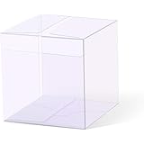 YOZATIA 25PCS Transparent Boxes 3 x 3 x 3 inch, Candy Box, Clear Plastic Boxes Gift Boxes for Wedding, Party and Baby Shower 