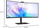 Samsung Viewfinity S6 34" WQHD Curved Monitor Webcam USB-C LAN LS34C652VAUXXU view 8
