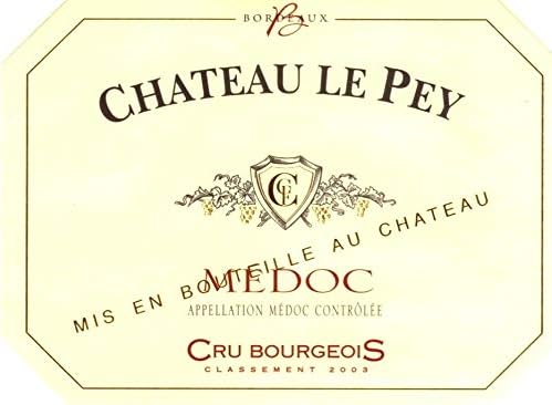 CHÂTEAU LE PEY 1996, Médoc - Cru Bourgeois - (Damaged label)