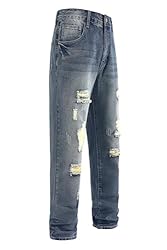 MZNBURAM Men's Non-Stretch Regular Fit Straight-Leg
