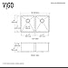 VIGO 32 inch Undermount 50/50 Double Bowl 16 Gauge Stainless Steel Kitchen Sink