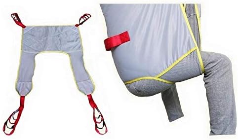 Divided Leg Sling Hoyer Lift Sling Mesh U Sling with Head Support (Medium)