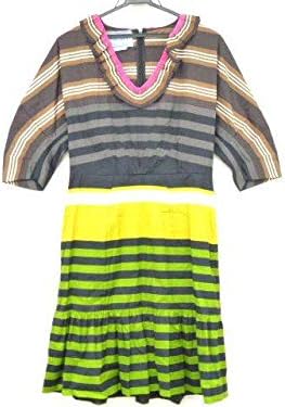 Amazon プラダ Prada ワンピース レディース ダークブラウン グリーン マルチ 中古 服 ファッション小物 通販