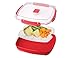 Sistema Microwave Collection Plate with Removable Steaming Rack, Large, 44.6 oz./1.3 L, Red