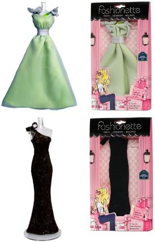 2 Fashion Dresses - Gala dress + Hollywood dress - to fit Barbie By Fashionette Paris