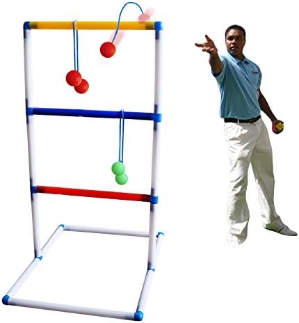 Freshday Ladder Toss Ball Game Set, One Piece Game Set for Adults & Kids, for Backyard, Beach, Lawn, Pool, Camping