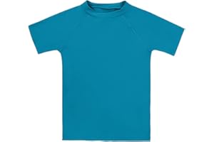ESTAMICO Boys Short Sleeve Rash Guard Shirt Quick Dry Swimwear UPF 50+ Protection Athletic Swim Tee