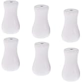 Cutelec Wood Cord Tassels 6Pack for Window Blinds White Cord Knobs Wooden Hanging Ball Pulls for Curtain Craft(6, White)