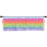 Rainbow Valance for Girls Bedroom Tulle Tutu Unicorn Valance for Baby Nursery Room Window 52