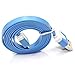 JustJamz 3 Feet 1 Meter (10 PACK) Multi Color Flat Noodle Lightning to USB Cable for iPhone 7 6S 6S Plus 6 Plus 5s 5 5c 8 pin Lightning Assorted Colors