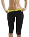 Hot Shapers Women Sauna Fat Burn Capri Pants – High Waist Sweat Workout Leggings (M, Black)