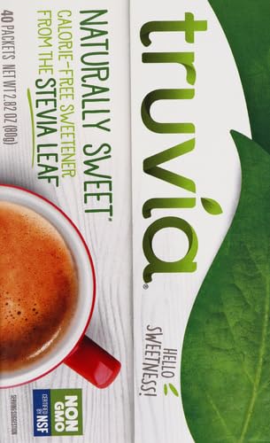 TRUVIA NATURAL STEVIA SWEETENER PACKETS, 2.82 OZ (40 CT)
