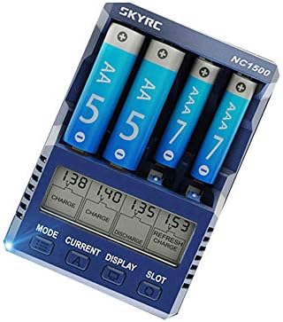 Cherish 5V 2.1A 4 Slots NC1500 LCD AA/AAA NiMH Battery Charger Discharger Analyzer