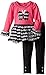 Nannette Little Girls' 2 Piece Fashion Pant Set with Jersey Chiffon Pullover