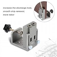 Woodworking Pocket Hole Jig Kit,15 Degrees Aluminum Alloy Adjustable Heavy Duty Quick Fix Hole Puncher Jig,DIY Oblique Hole Positioner for Carpentry