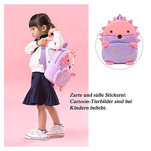 YZNlife Kleinkind Rucksack Kindergartenrucksack, Plüsch Tier Rucksack Mini Cartoon Backpack, Mini Animal Rucksack… – Bild 5