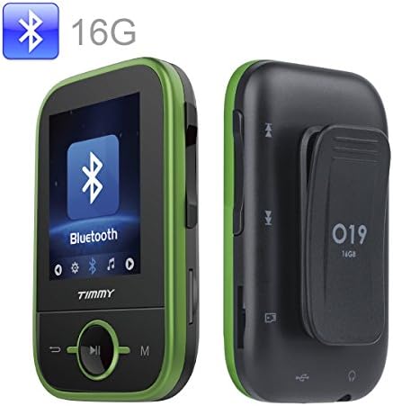 Mp3 Player with Bluetooth 16GB Support up to 32GB ,OIKA Portable Digital Music Player/Video/Voice record/FM Radio/E-Book Reader/Photo Viewer/Sports Clip Rotate 360 °(Green)