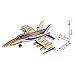 Dlong 3D DIY Assembly Construction Jigsaw Puzzle Handmade Educational Woodcraft Set F18 Hornet Navy Plane Model Kit Toy for Adult and Children