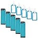 Cosmos 5 PCS Comfort Neoprene Handle Wraps/Grip/Identifier for Travel Bag Luggage Suitcase + 5 PCS Travel Accessories Luggage Tag Identifier (Aqua Blue)