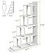 Tribesigns 5-Tier Bookshelf, White Ladder Corner Bookshelf Stepped Bookcase, Modern L Shaped Display Shelf Unit Storage Organizer, 40 x 12 x 63 Inch (White)