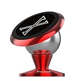 Fosman Universal Magnetic Car Mount Holder for iPhone Samsung Sat Nav Mini Tablets (42mm X Red)