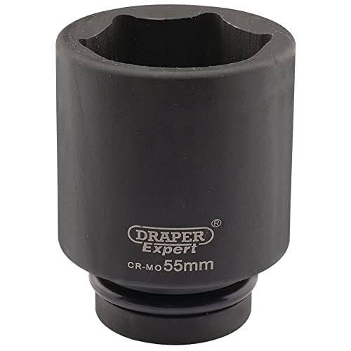 Draper Expert HI-TORQ 6 Point Deep Impact Socket, 1 Sq. Dr., 55mm