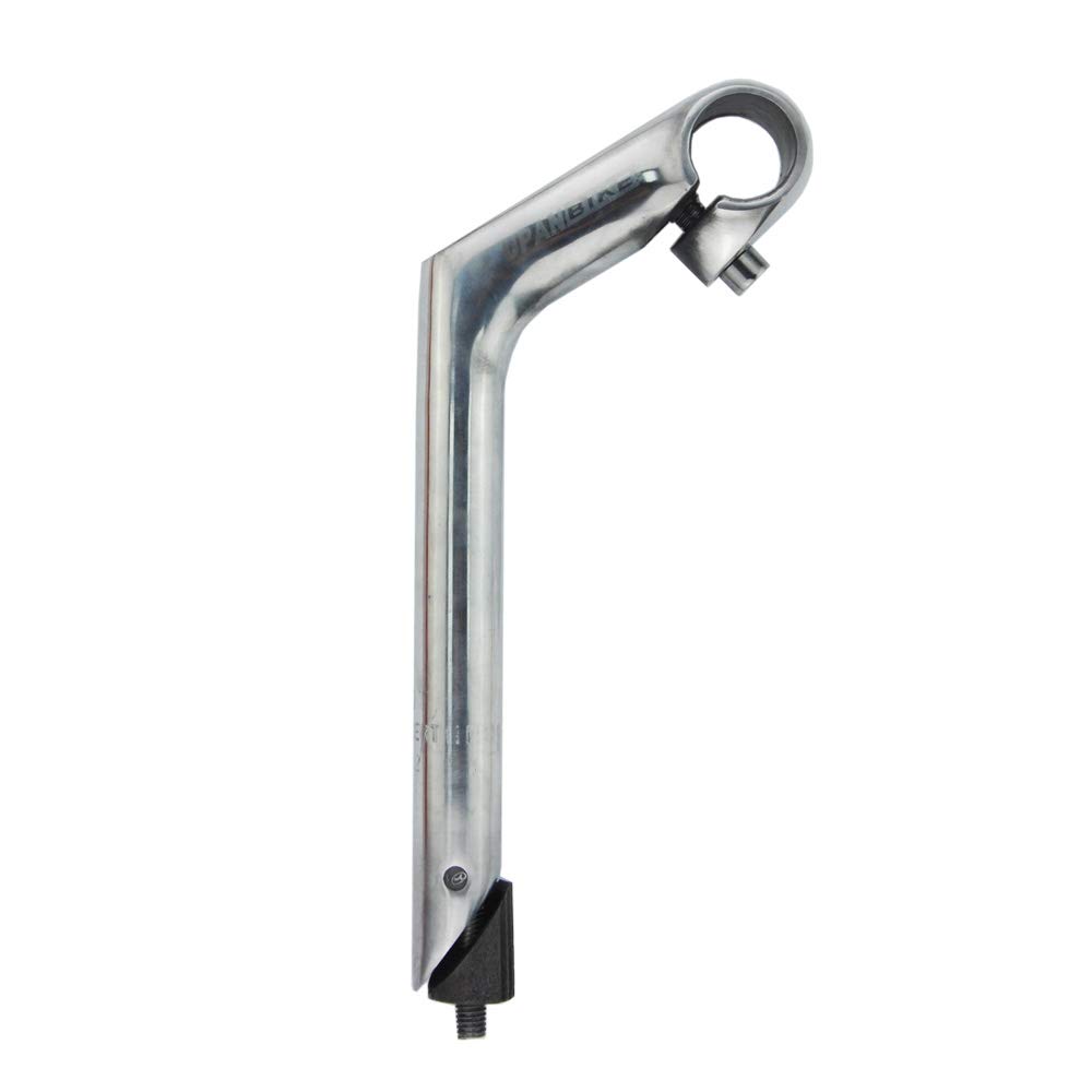 UPANBIKE Bike Stem 22.2mm*25.4mm Aluminum Alloy Gooseneck Shape 80mm Stem Length 180mm(30°,silver)
