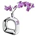 Halter HAL-268 Fine Ceramic Vase with a Metallic Chrome Like Finish– Ideal for Home décor or for Party centerpieces, Sturdy, and Stylish Idea! (Small)