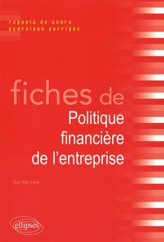 Fiches de politique financière de l'entreprise