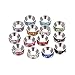 arricraft 50PCS Rhinestone European Beads 9mm Crystal Charm Beads Large Hole Spacer Beads Fit European Bracelet Snake Chain Charms Bracelet-Random Mixed Color