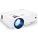 AuKing Mini Projector 2400 Lumens Portable Video-Projector,55000 Hours Multimedia Home Theater Movie Projector 1080P Support,Compatible with HDMI,VGA,USB,AV,Laptop,Smartphone