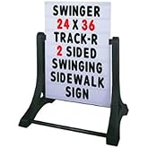 Standard 32”x42” White 2 Sided Changeable Message Board Swinger Sidewalk Curb Sign with Letters